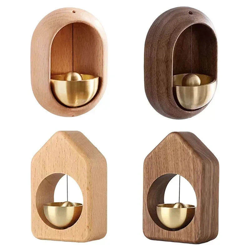Wooden Door Bell with Magnetic Mounting and Calming Chime