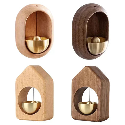 Wooden Door Bell with Magnetic Mounting and Calming Chime