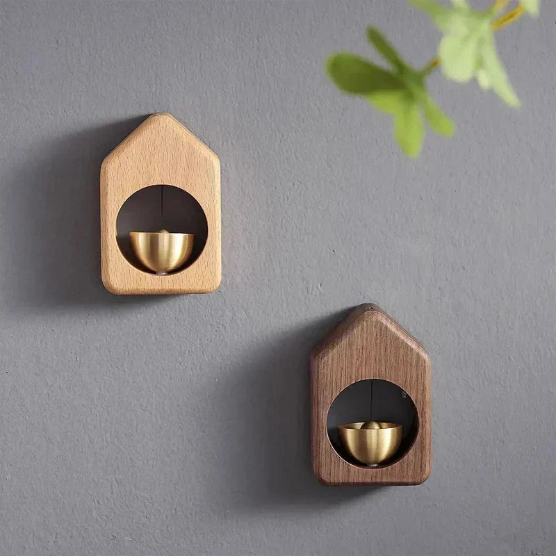 Wooden Door Bell with Magnetic Mounting and Calming Chime