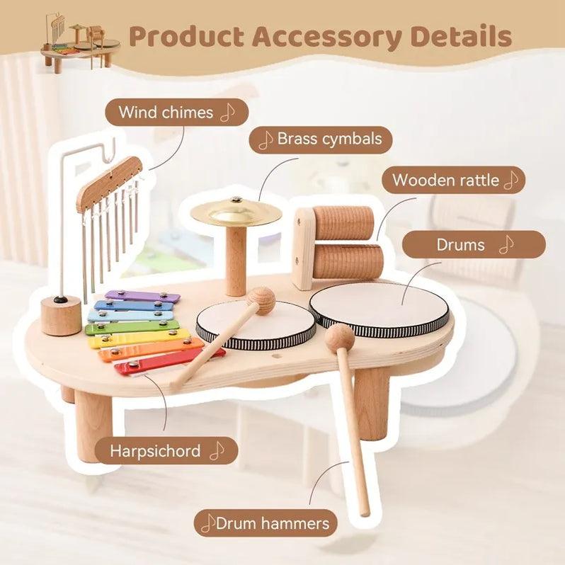 Wooden Music Station Multi Instrument Toy for Kids