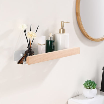 Woodify Wall Shelf No Drill Shower Caddy for Modern Bathrooms