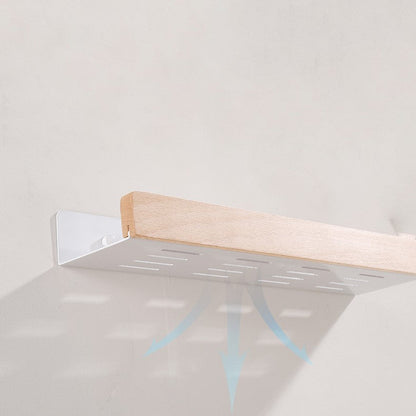 Woodify Wall Shelf No Drill Shower Caddy for Modern Bathrooms