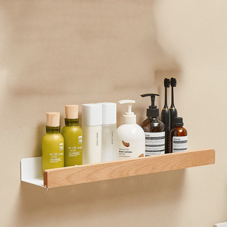 Woodify Wall Shelf No Drill Shower Caddy for Modern Bathrooms