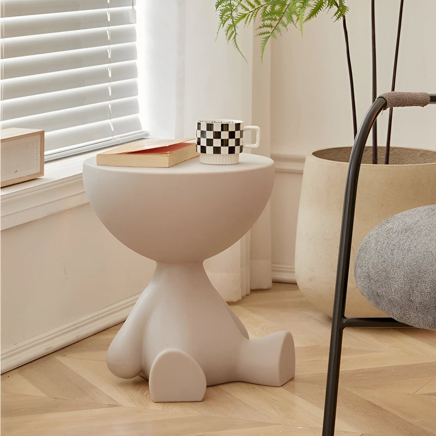 Ylix Round Coffee Table Modern Compact Side Table