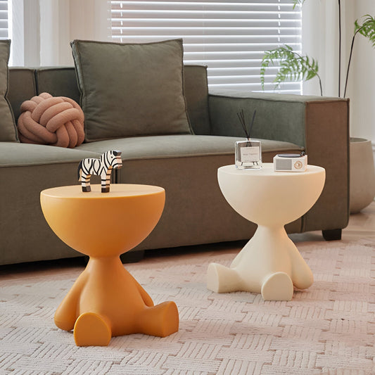 Ylix Round Coffee Table Modern Compact Side Table