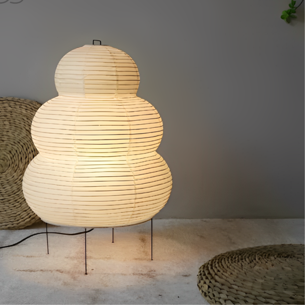 Zen Floor Lamp with Dimmable LED Light and Japanese Inspired Design
