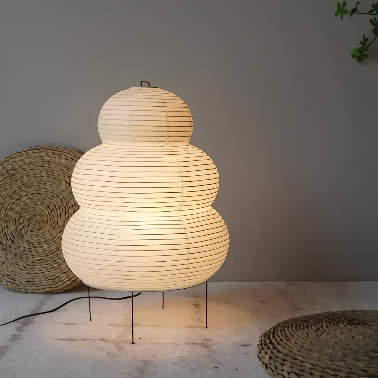 Zen Floor Lamp with Dimmable LED Light and Japanese Inspired Design