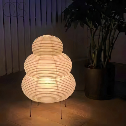Zen Floor Lamp with Dimmable LED Light and Japanese Inspired Design