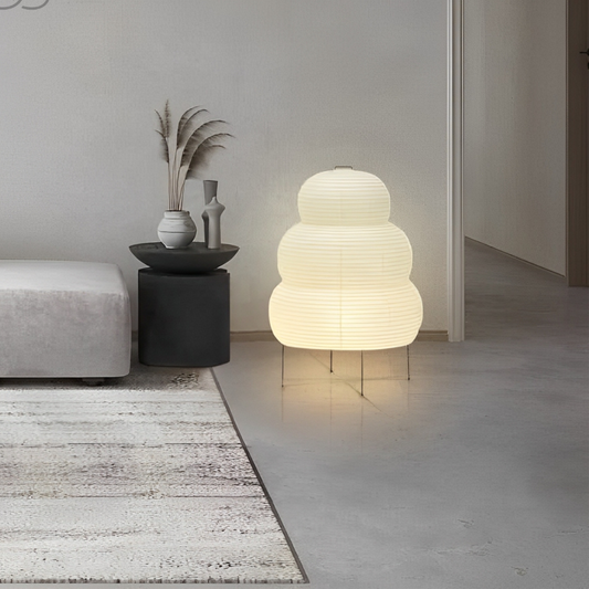Zen Floor Lamp with Dimmable LED Light and Japanese Inspired Design
