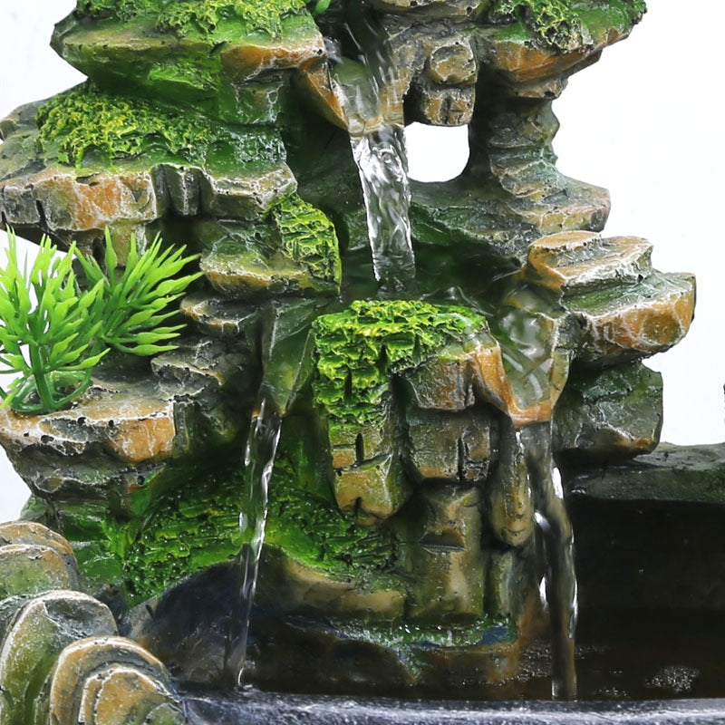ZenFlow Tabletop Water Fountain with LED Light