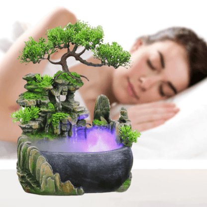 ZenFlow Tabletop Water Fountain with LED Light