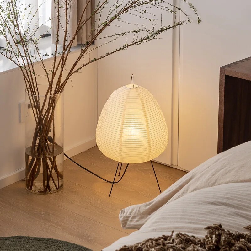 ZenGlow Japanese Rice Paper Lamp Soft Ambient Light