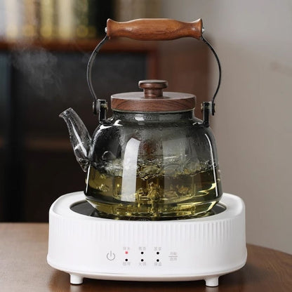 Zoie Glass Teapot with Infuser Wooden Handle 1000ml