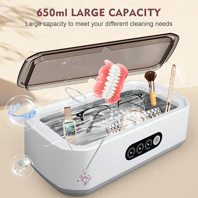 Zyniq Ultrasonic Cleaner Jewellery Glasses Watch Deep Cleaning Device