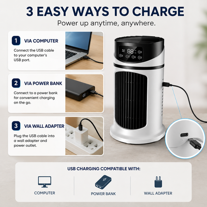 Compact Portable Evaporative Air Cooler