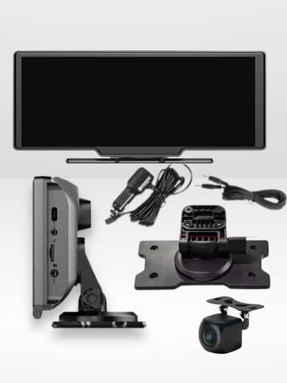 Wireless CarPlay Screen 10.26 Inch IPS Display with 4K Dashcam Android Auto Rear Camera