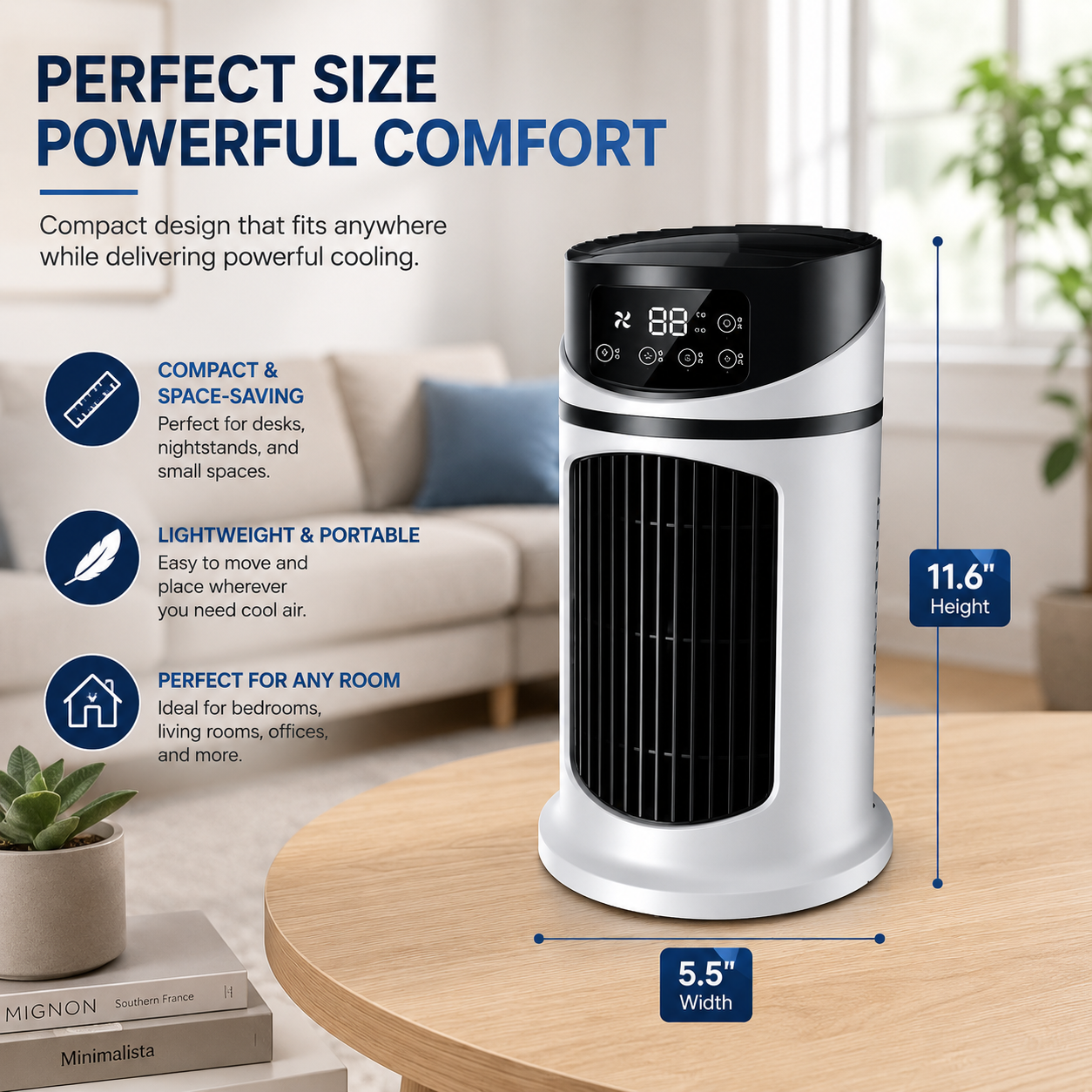 Compact Portable Evaporative Air Cooler