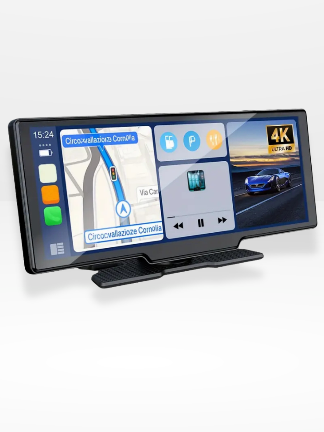 Wireless CarPlay Screen 10.26 Inch IPS Display with 4K Dashcam Android Auto Rear Camera