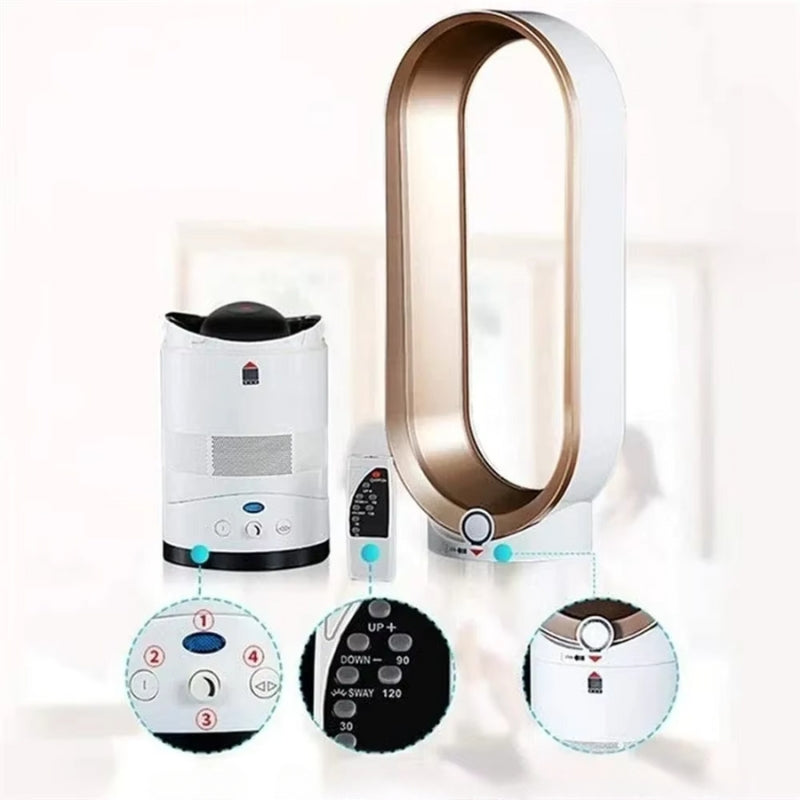 Bladeless Tower Fan with Adjustable Airflow