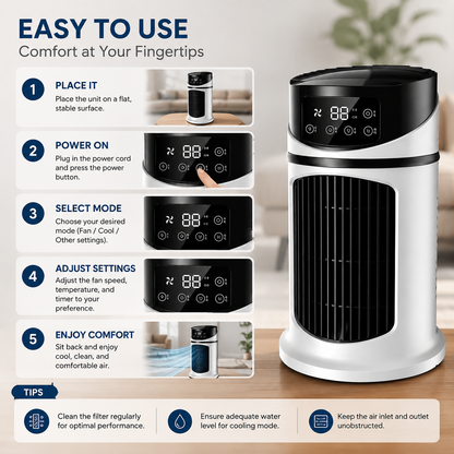 Compact Portable Evaporative Air Cooler