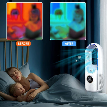 Portable Bladeless Air Cooler with Six Speeds