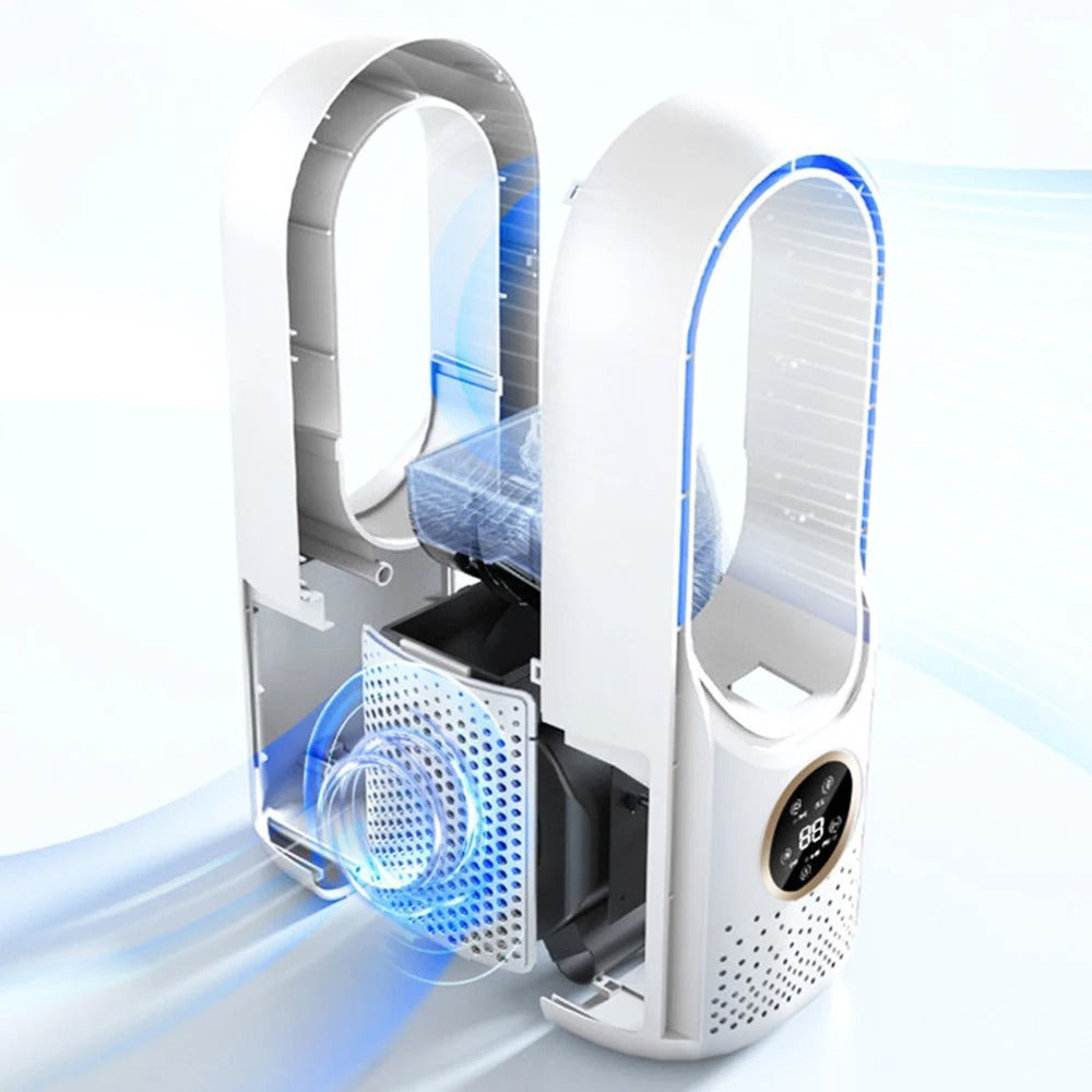 Portable Bladeless Air Cooler with Six Speeds